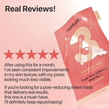 NUMBUZIN No. 3 Tingle-Pore Softening Sheet Mask (Pack Of 10)