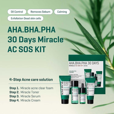SOME BY MI AHA-BHA-PHA 30 Days Miracle AC S.O.S Kit (4 Pieces)