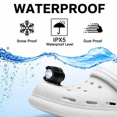 Clip-On Shoe Lights 2 PCS, Waterproof LED Safety Lights for Clogs, Running Walking Dog Walking Night Outdoor Light