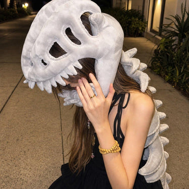 Dinosaur Plush Head Mask Costume Hood Kids or Adult Size