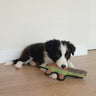 Durable Crocodile Dog Toy with Squeaker, 3 Layer Tough Chew Toy, Reinforced Fabric Interactive Dog Gift 11.5in