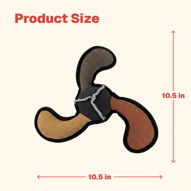 Durable Dog Toy with Squeaker, 3 Layer Tough Chew Toy, Reinforced Fabric Frisbee, Interactive Dog Gift 10.5in