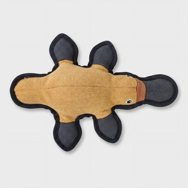 Durable Platypus Dog Toy with Squeaker, 3 Layer Tough Canvas Chew Toy, Reinforced Interactive Dog Gift 11.5in