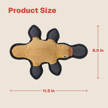 Durable Platypus Dog Toy with Squeaker, 3 Layer Tough Canvas Chew Toy, Reinforced Interactive Dog Gift 11.5in