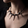 Gothic Spike Necklace, Punk Statement Choker, Black Industrial Necklace, Alt Fashion Jewelry, Edgy Spiked Collar, Dark Glam Gift
