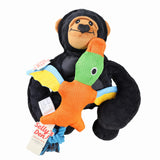 Selly's Den Gorilla & Duck Plush Dog Toy Set, Squeaky Stuffed Animal Toys for Puppies, Interactive Soft Chew and Fetch Toys (Black Gorilla)