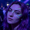 UV Glow Neon Temporary Tattoos, Cyber Claw Face & Body Stickers, 5 Pack